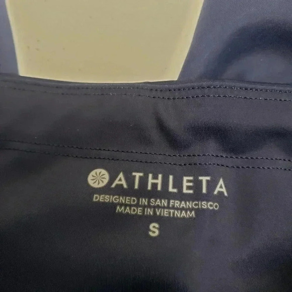Athleta Womens Contender Aero Leggings Size S Blue Ombre Cropped Stretch - Picture 3 of 10